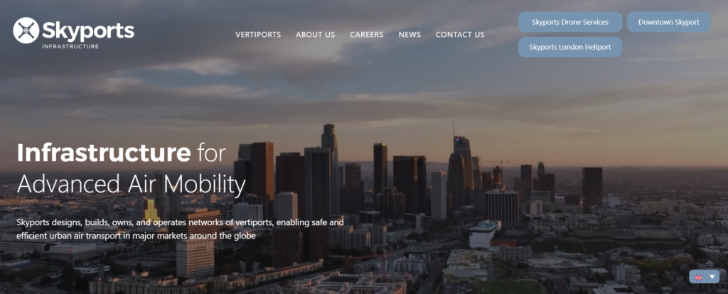 Skyports vertiport infrastructure for UK mobility startups
