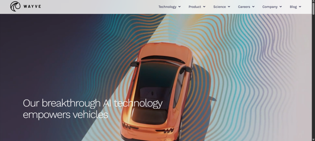 Wayve autonomous vehicle UK mobility startups