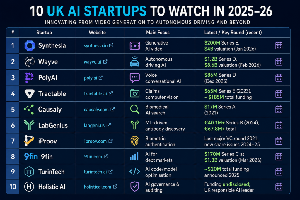10 AI Startups In London 